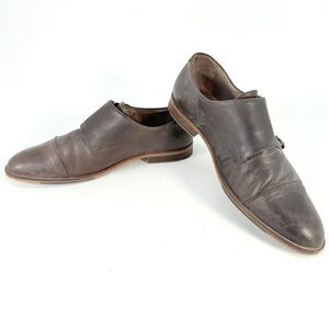 McCarren & Sons Dark Brown Leather Captoe Double Monk Strap Mens 10.5 Dress Shoe